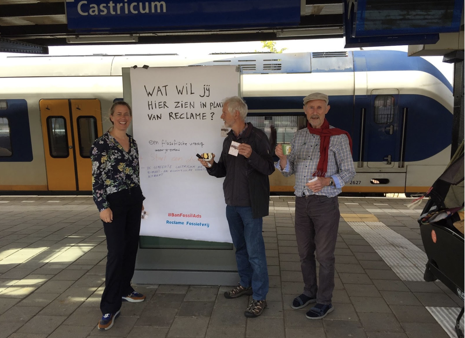 Creatieve acties in Nederland tegen fossiele reclame
